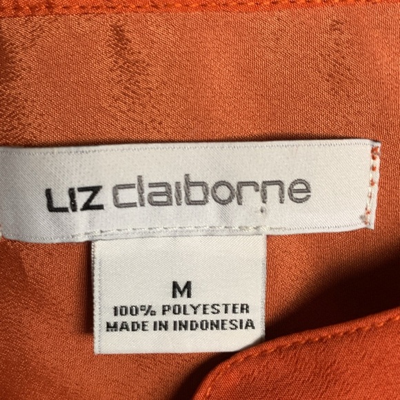 Liz Claiborne womens long sleeve blouse size medium career fall Thanksgiving - Picture 7 of 12
